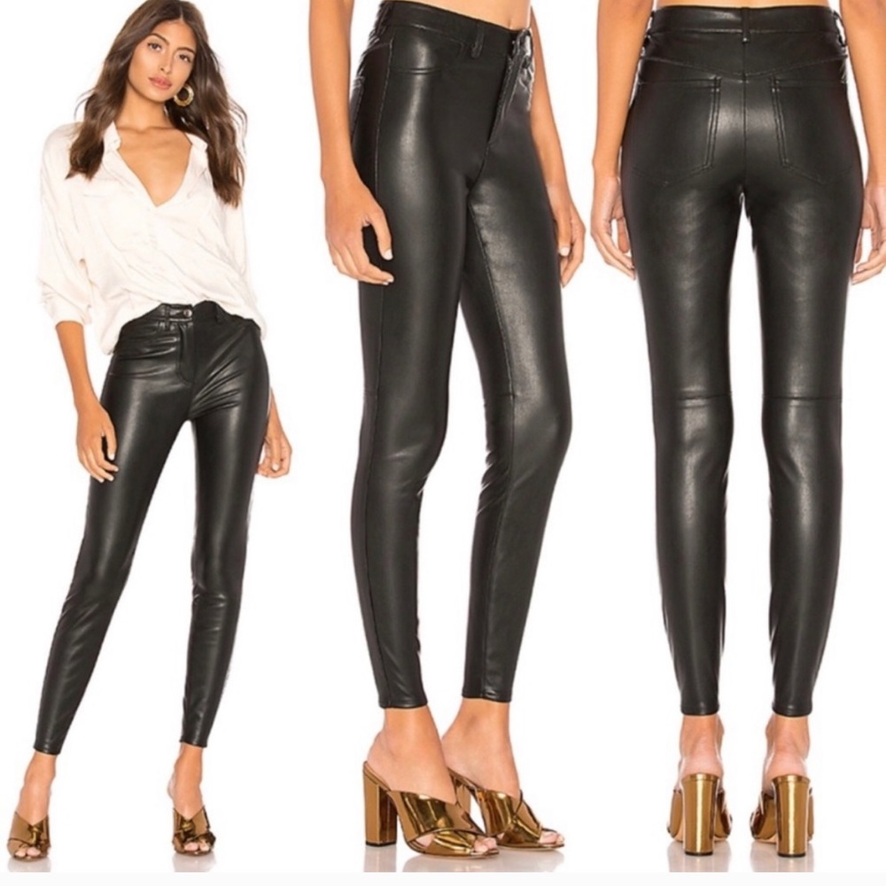 NWOT FREE PEOPLE Vegan Leather High Rise Pants